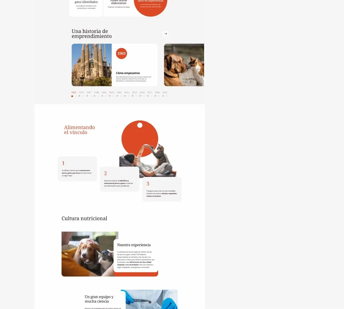 Affinity Petcare — ¿Por qué viene alguien a la web de un grupo?